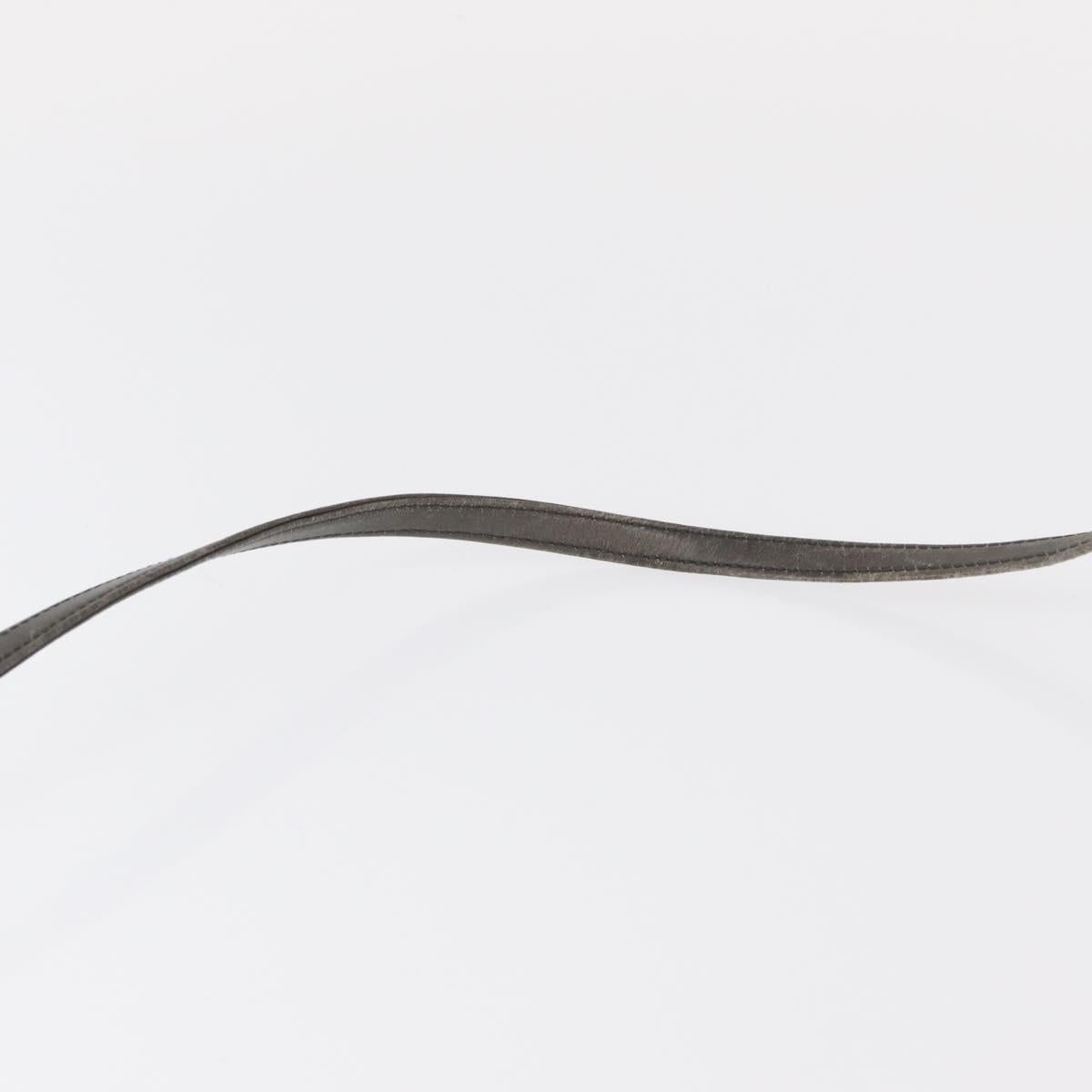 Christian Dior Shoulder Bag Leather Gray Gold Auth ka078