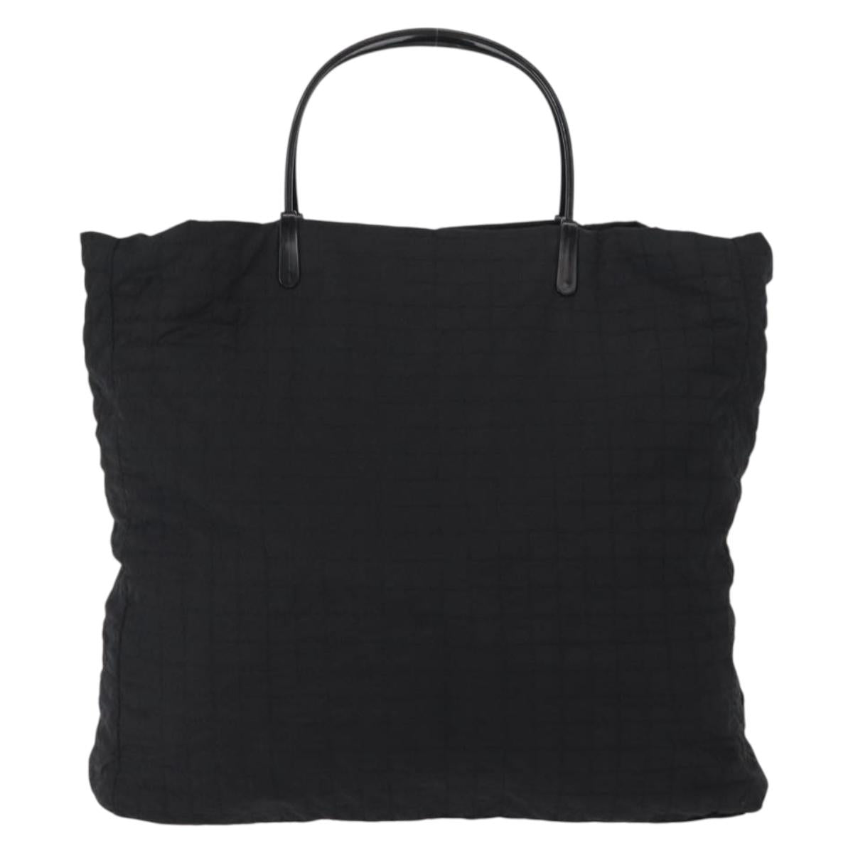 PRADA Hand Bag Nylon Black Silver Auth ka079