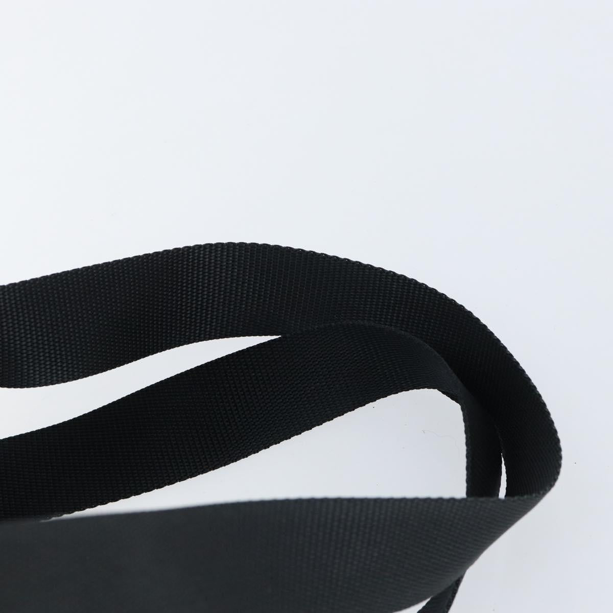 PRADA Embossing Backpack Nylon Black Silver Auth ka084