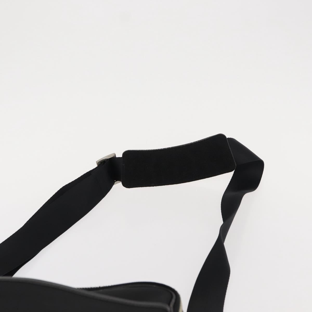 BURBERRY Shoulder Bag Nylon Black Silver Auth ka086