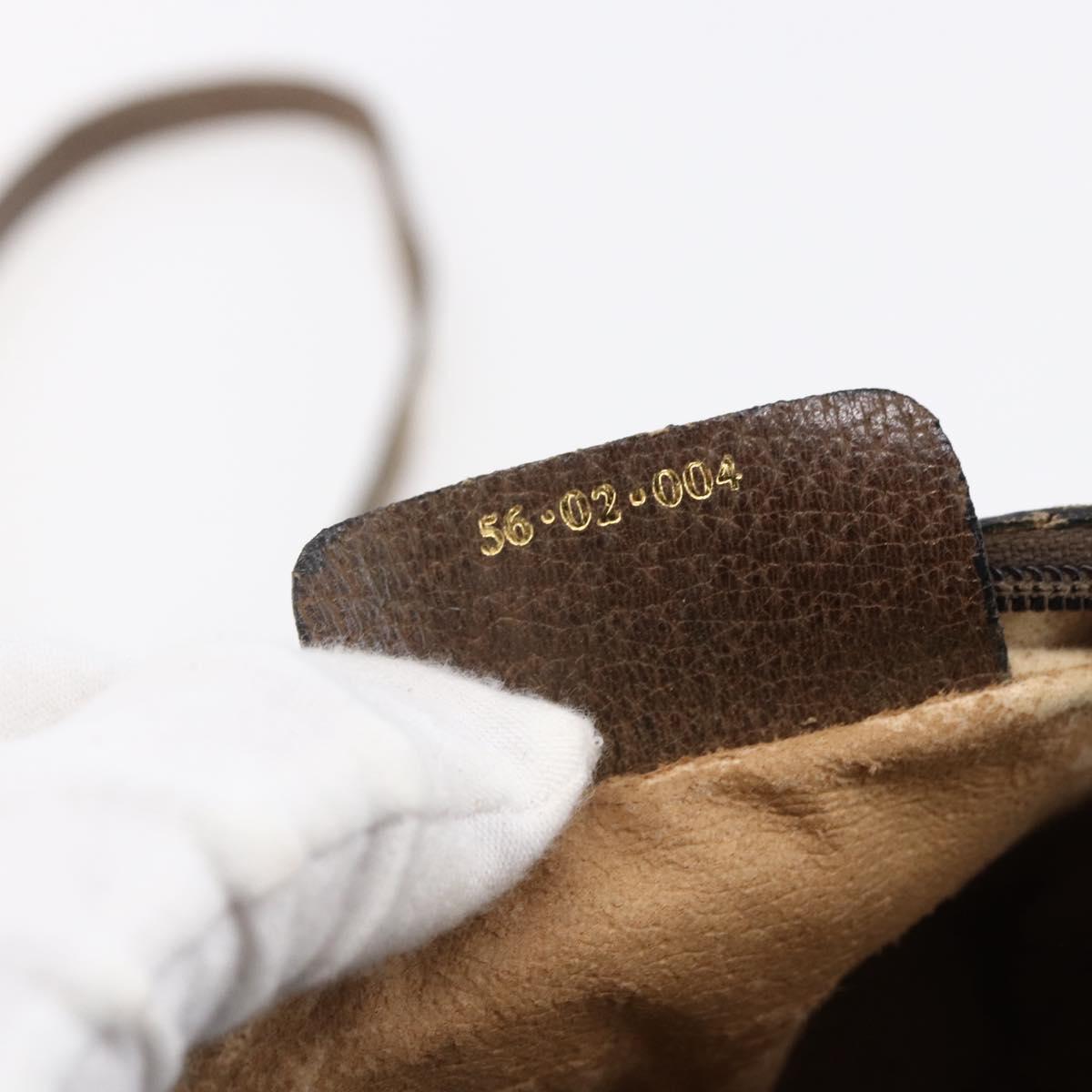 GUCCI GG Supreme Web Sherry Line Bag PVC Beige Gold 56 02 004 Auth ka088