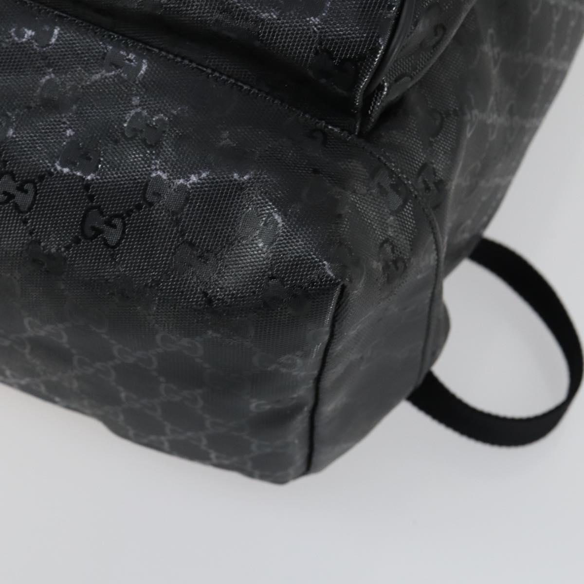 GUCCI GG Implementation Web Sherry Line Backpack Black Silver 347984 Auth ka1009