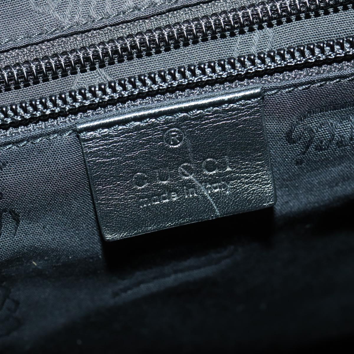 GUCCI GG Implementation Web Sherry Line Backpack Black Silver 347984 Auth ka1009