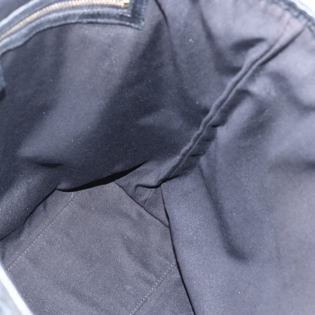 GUCCI GG Canvas Tote Bag Black Gold 153009 Auth ka1012