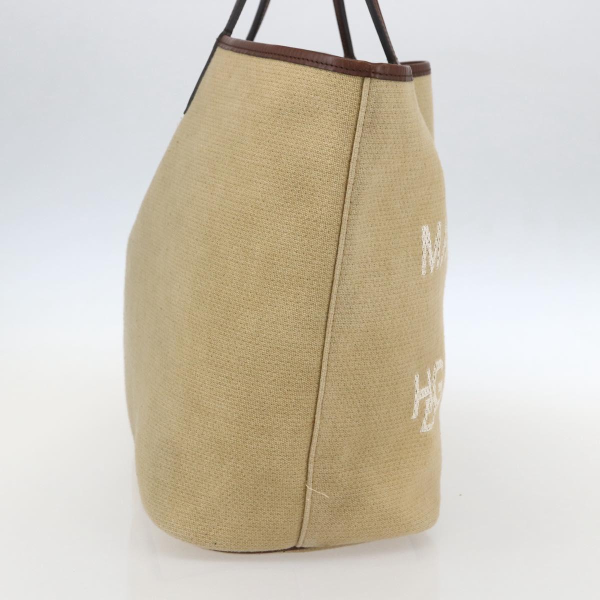GIVENCHY Tote Bag Canvas Beige Auth ka1015