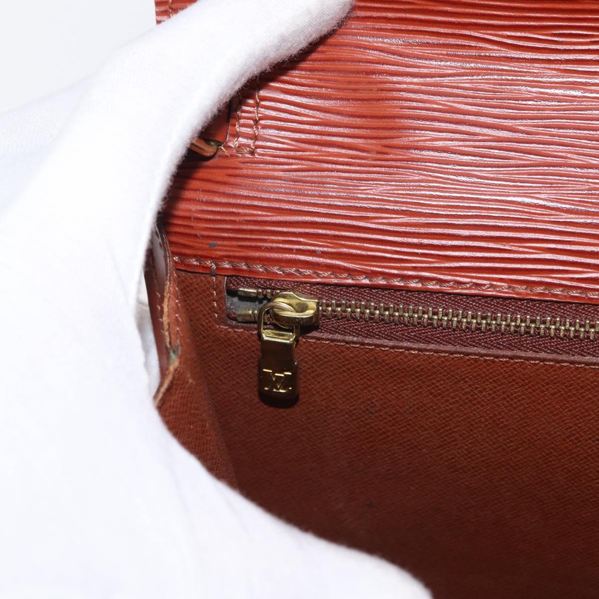 LOUIS VUITTON Epi Serie Dragonne Hand Bag Brown M52618 LV Auth ka1017