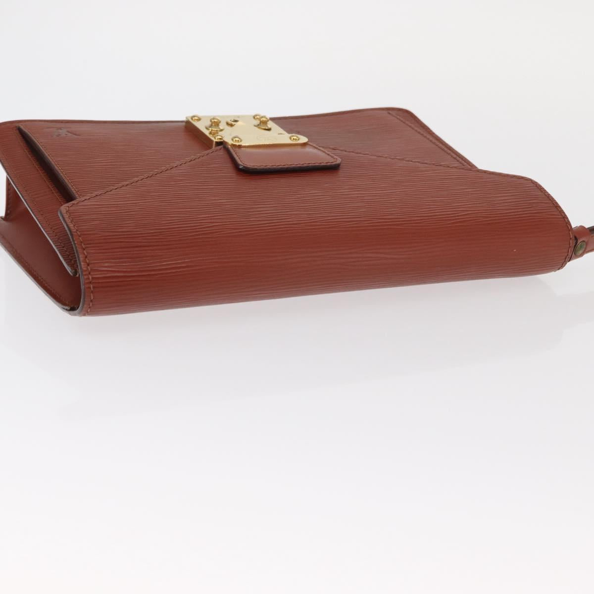 LOUIS VUITTON Epi Serie Dragonne Hand Bag Brown M52618 LV Auth ka1017