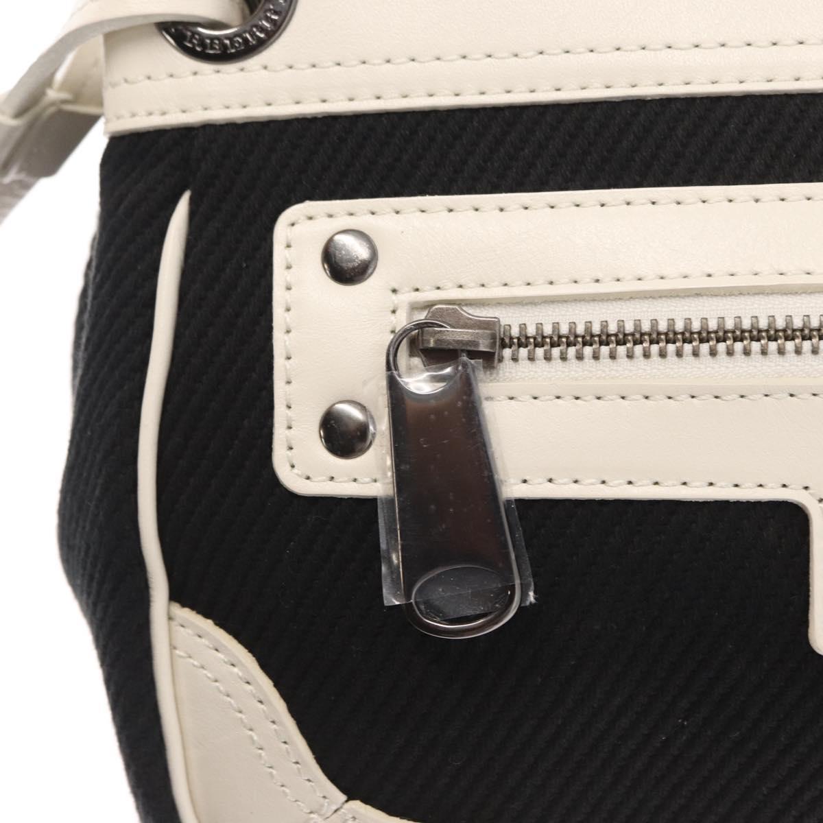 BURBERRY Blue Label Hand Bag Canvas Black Auth ka1019