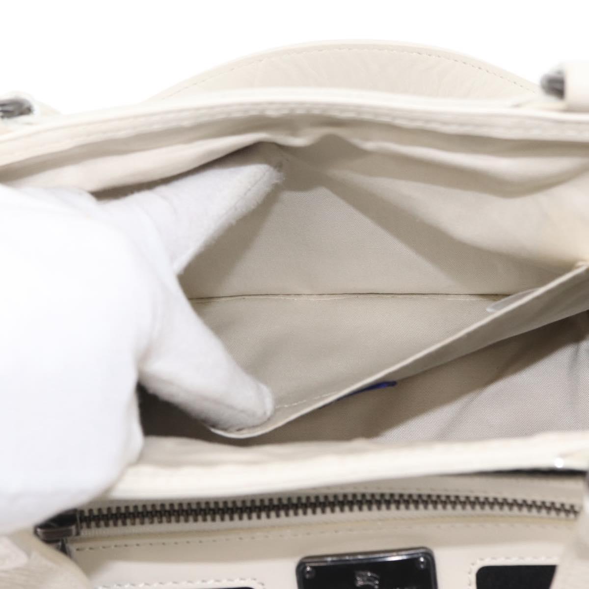 BURBERRY Blue Label Hand Bag Canvas Black Auth ka1019