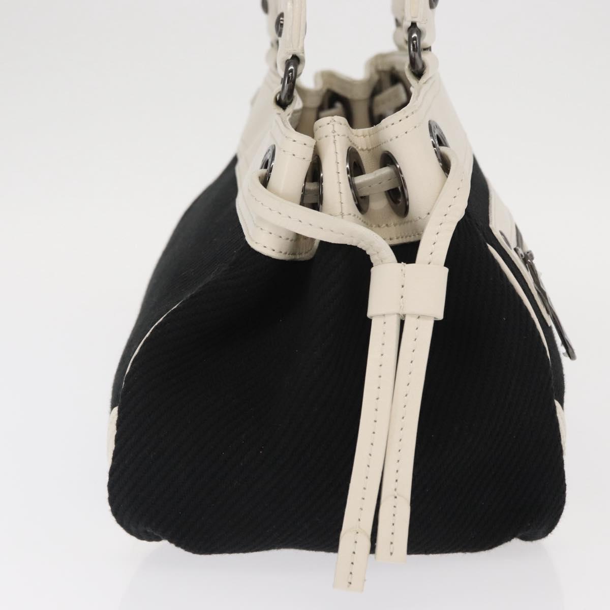 BURBERRY Blue Label Hand Bag Canvas Black Auth ka1019