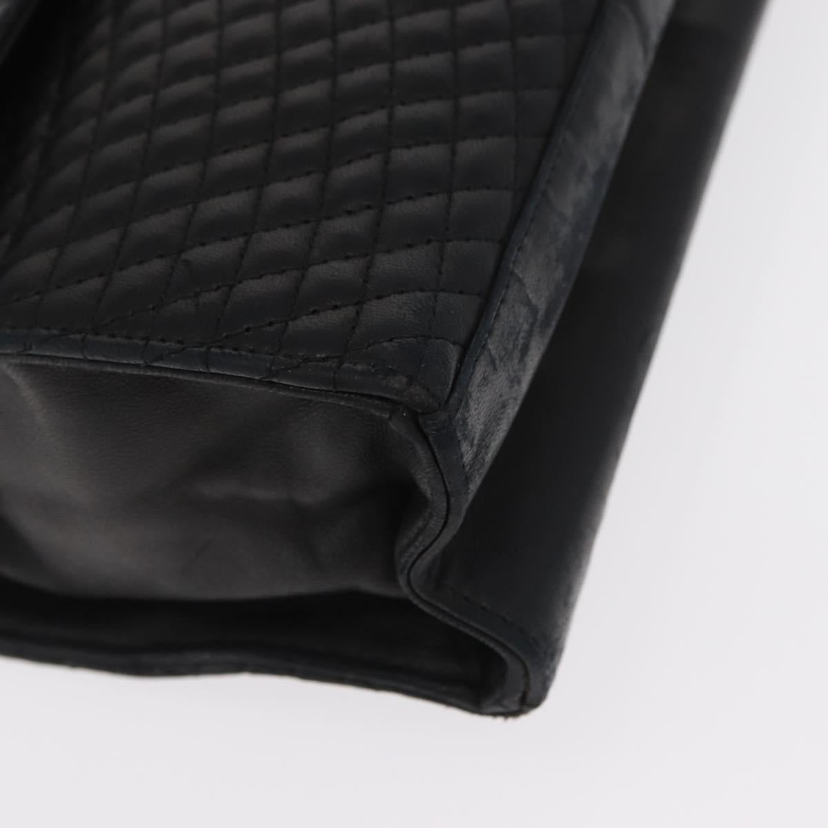 BALLY Hand Bag Leather Black Gold Auth ka1020