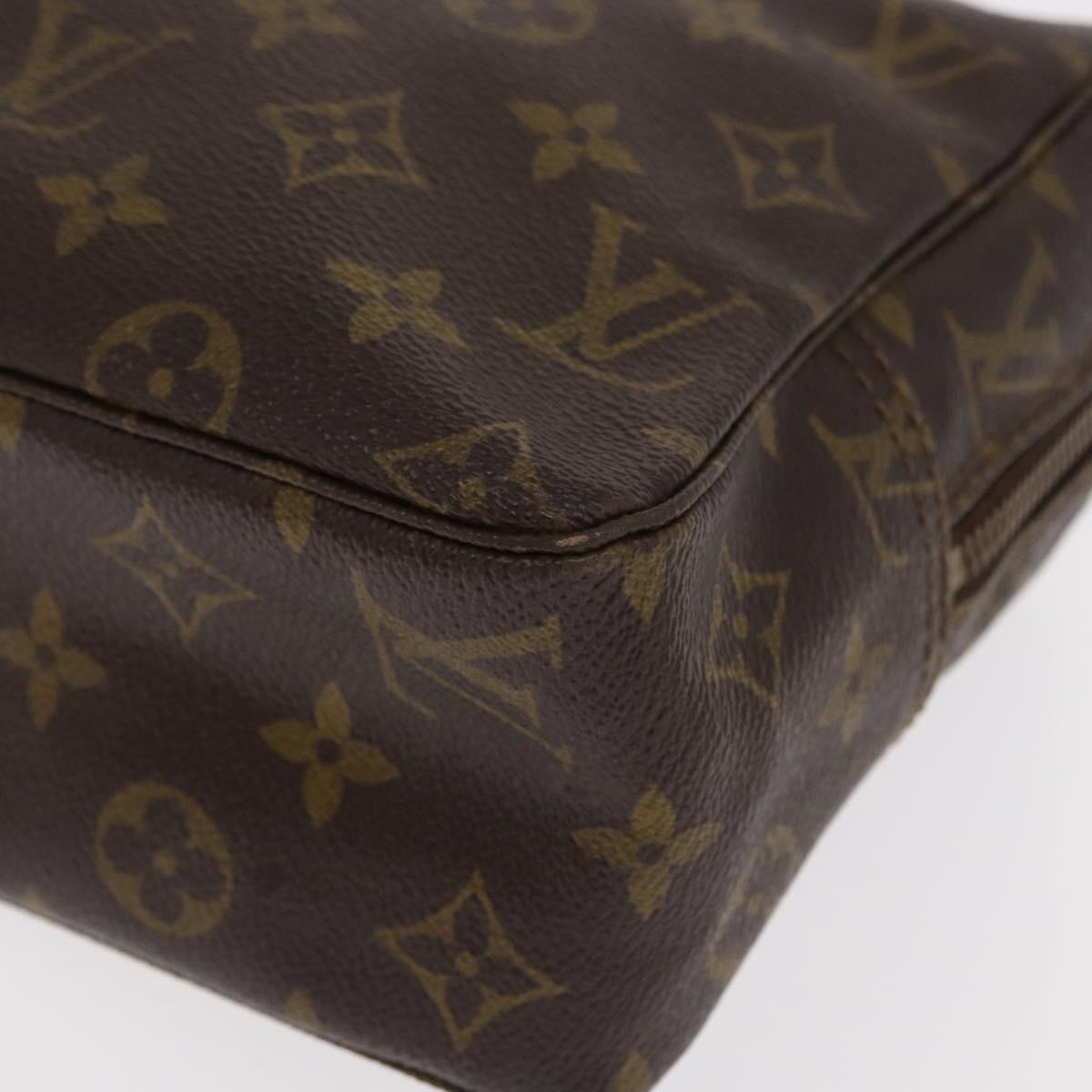 LOUIS VUITTON Monogram Trousse Toilette 28 Clutch Bag M47522 LV Auth ka1021