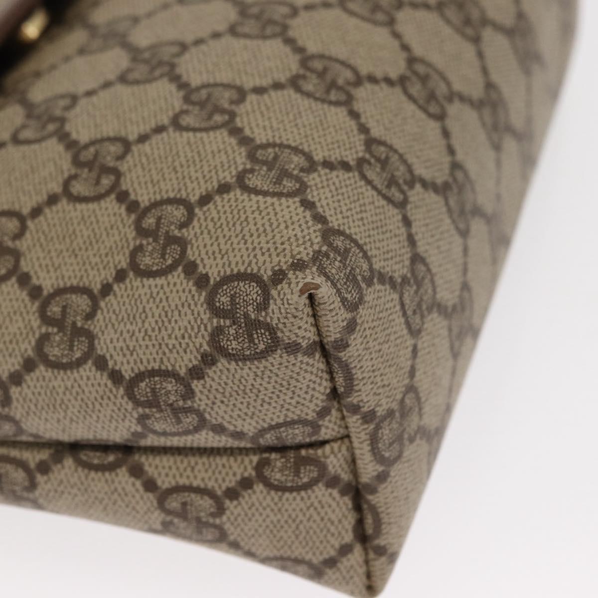 GUCCI GG Supreme Shoulder Bag PVC Beige Gold 007 115 6087 Auth ka1027