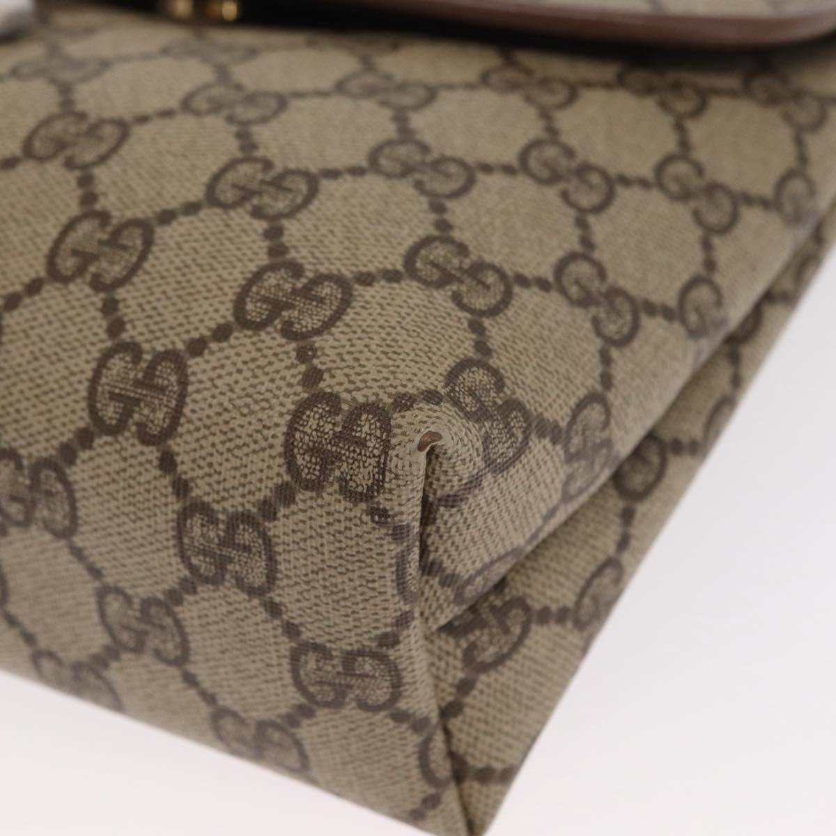 GUCCI GG Supreme Shoulder Bag PVC Beige Gold 007 115 6087 Auth ka1027