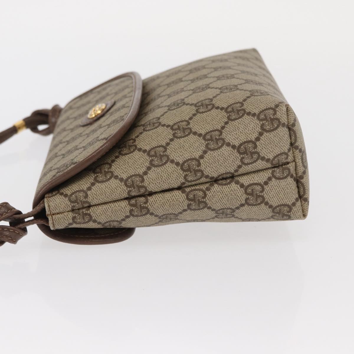 GUCCI GG Supreme Shoulder Bag PVC Beige Gold 007 115 6087 Auth ka1027