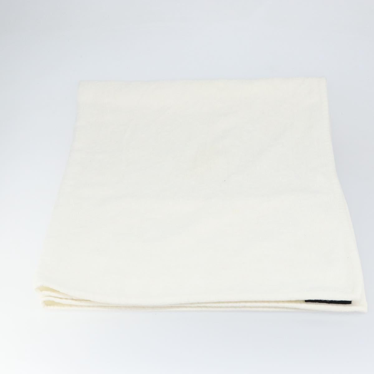 GUCCI Blanket Cotton White Auth ka1028