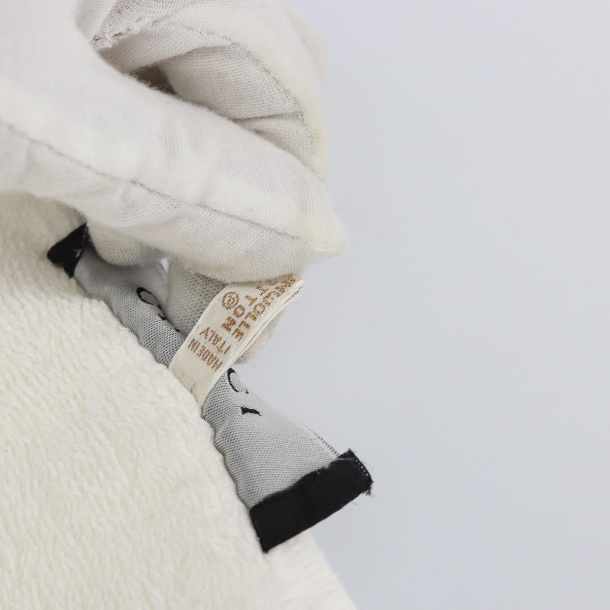 GUCCI Blanket Cotton White Auth ka1028