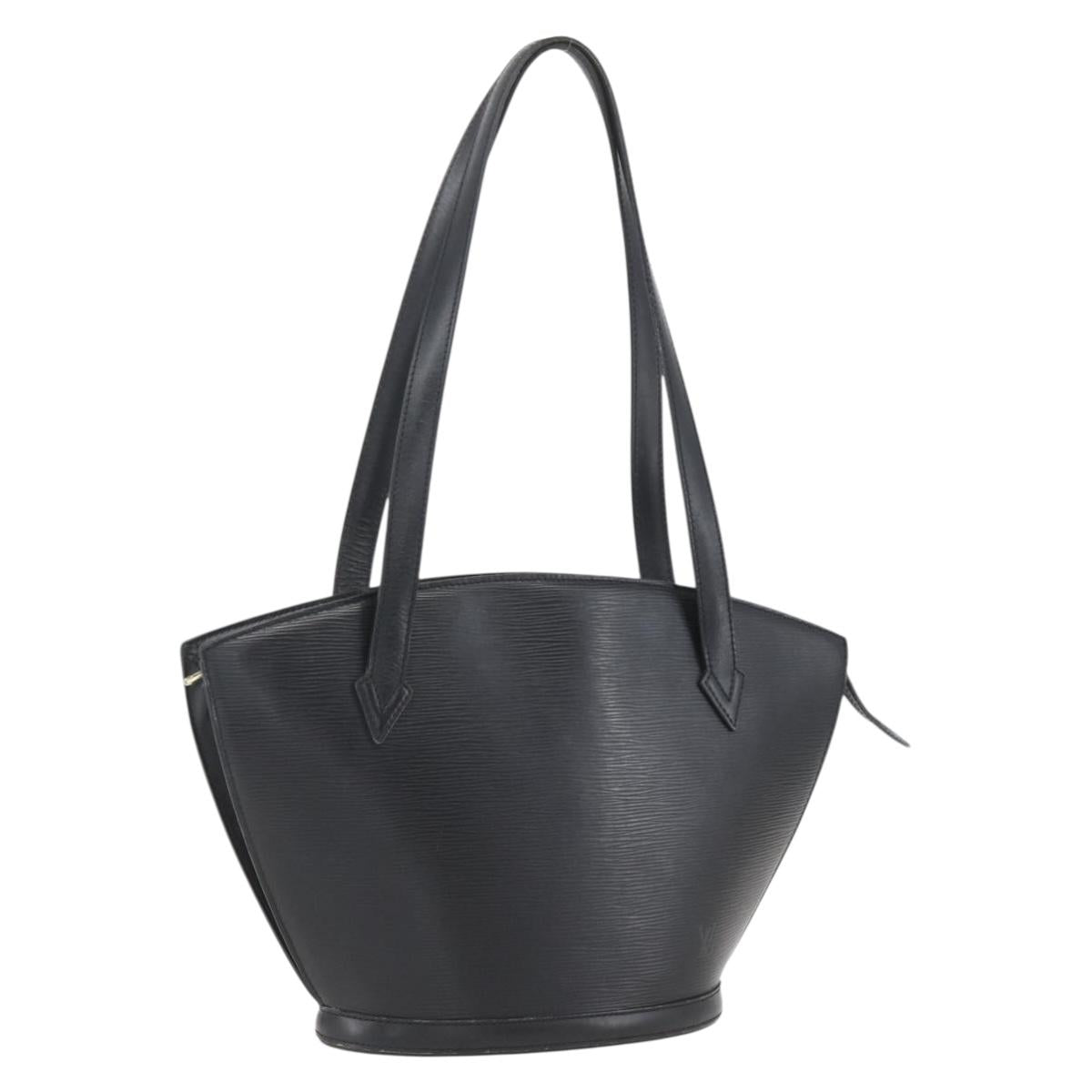 LOUIS VUITTON Epi Saint Jacques Powanie Long Bag Black M52332 LV Auth ka1033