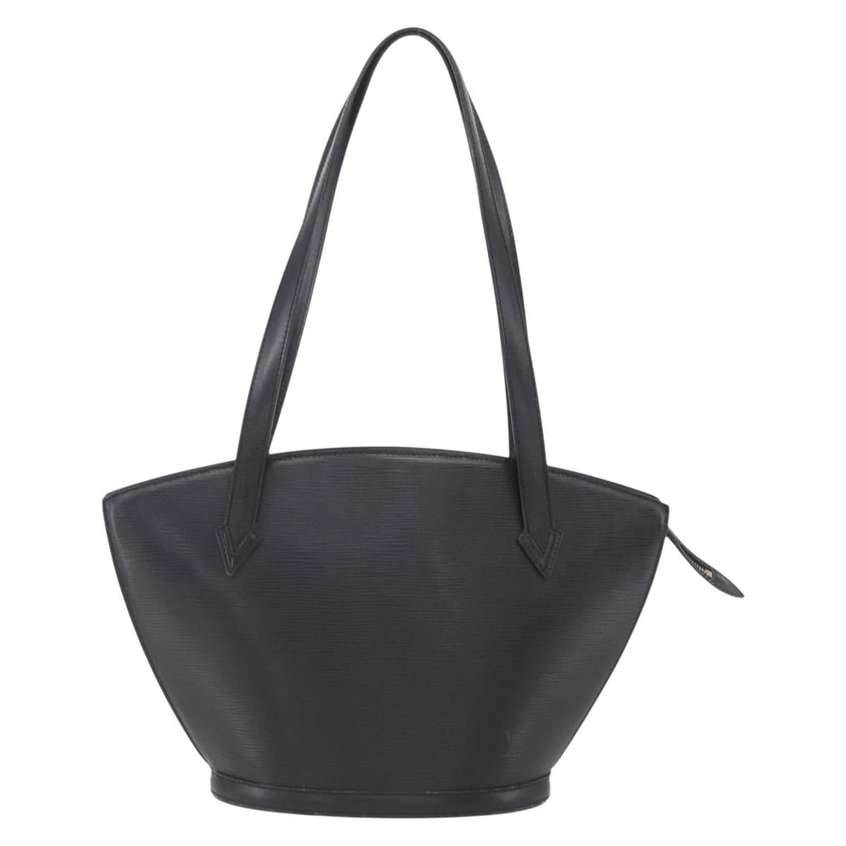 LOUIS VUITTON Epi Saint Jacques Powanie Long Bag Black M52332 LV Auth ka1033