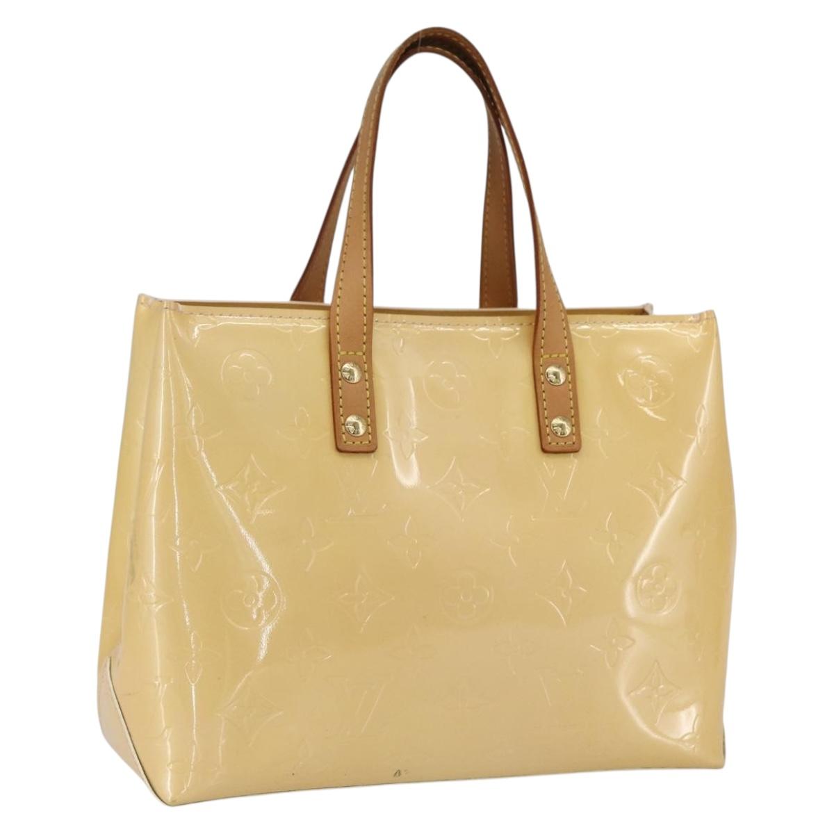 LOUIS VUITTON Monogram Vernis Reade PM Bag Marshmallow Pink M91306 Auth ka1034