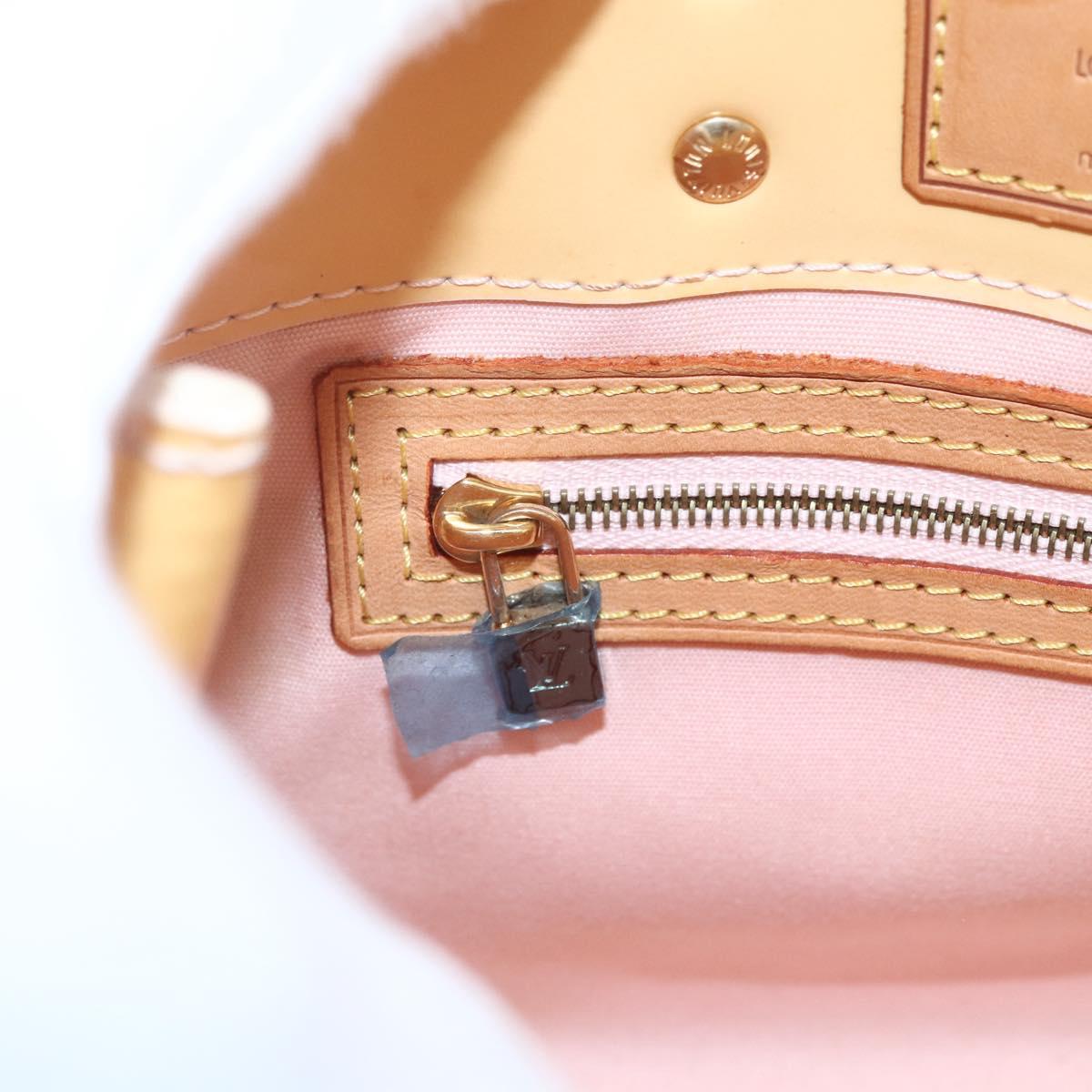LOUIS VUITTON Monogram Vernis Reade PM Bag Marshmallow Pink M91306 Auth ka1034