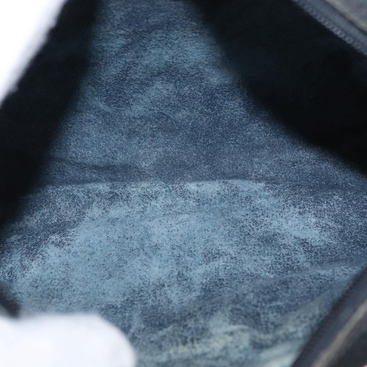 GUCCI GG Supreme Sherry Line Shoulder Bag PVC Navy Gold 378 02 004 Auth ka104