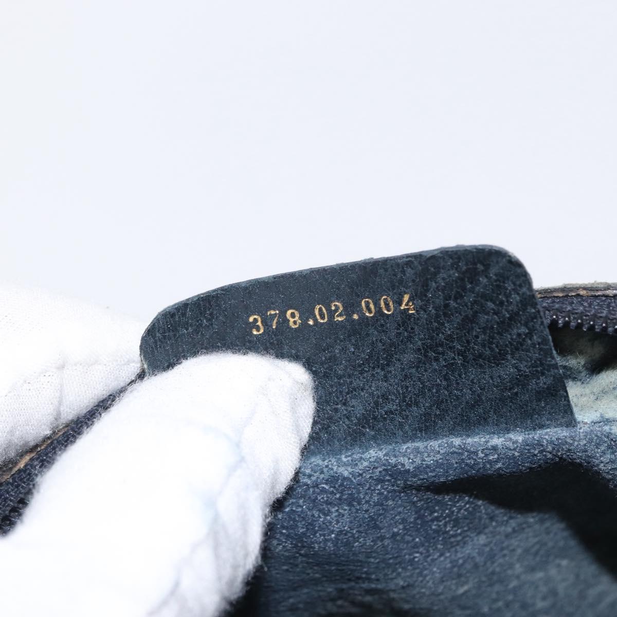 GUCCI GG Supreme Sherry Line Shoulder Bag PVC Navy Gold 378 02 004 Auth ka104