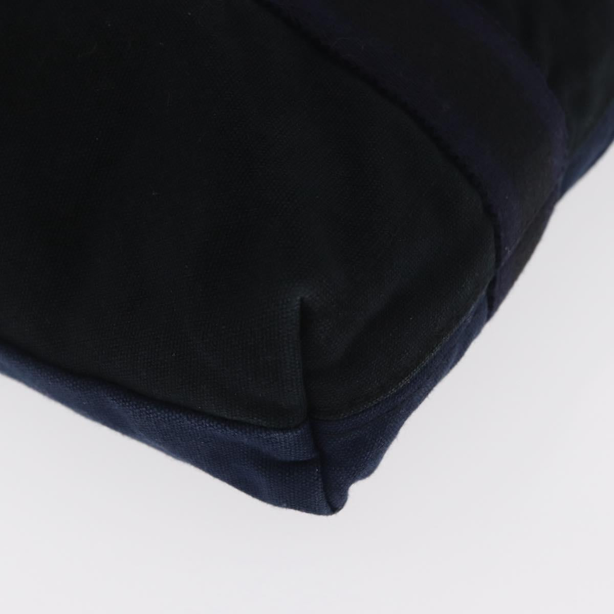 HERMES Fourre Tout Hand Bag Canvas Black Navy Auth ka1041
