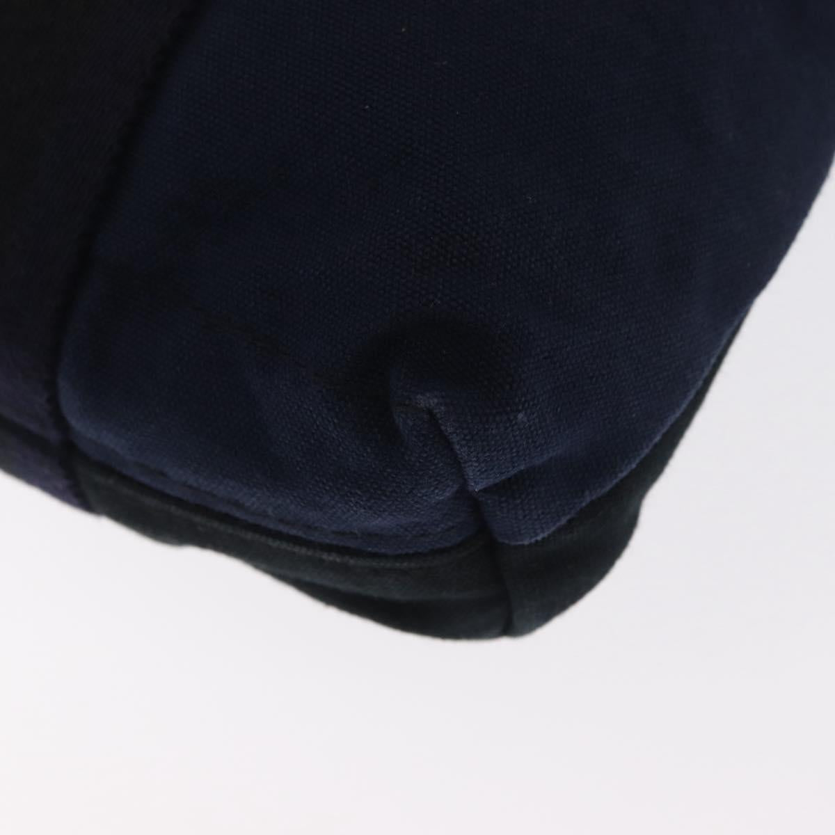 HERMES Fourre Tout Hand Bag Canvas Black Navy Auth ka1041
