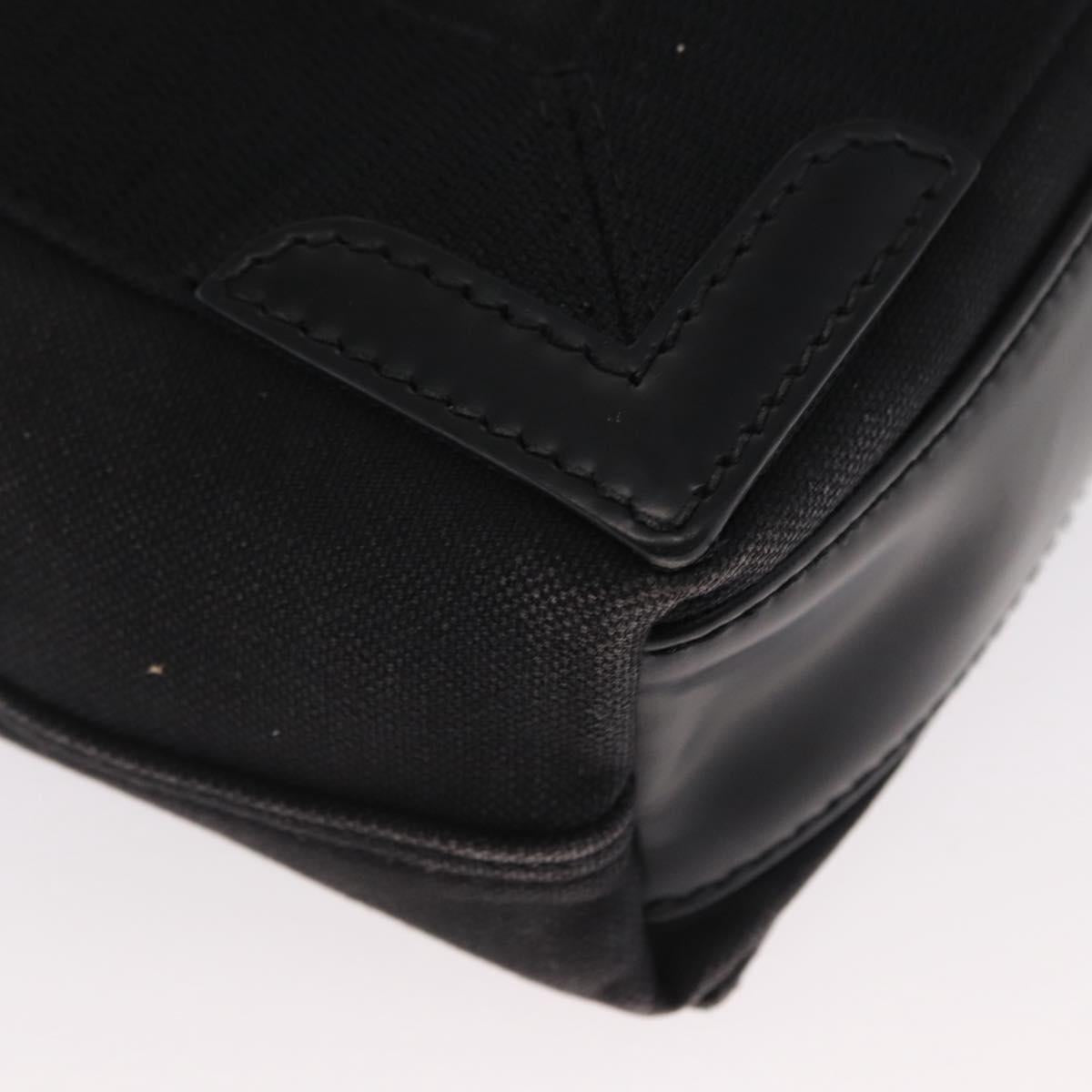 BALENCIAGA Cabas XS Hand Bag Canvas 2way Black Silver 390346 Auth ka1048