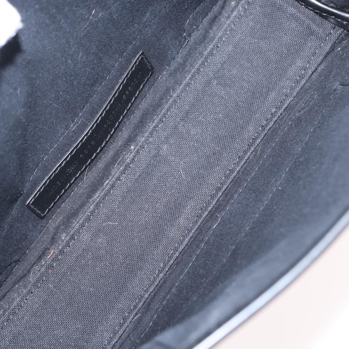 BALENCIAGA Cabas XS Hand Bag Canvas 2way Black Silver 390346 Auth ka1048