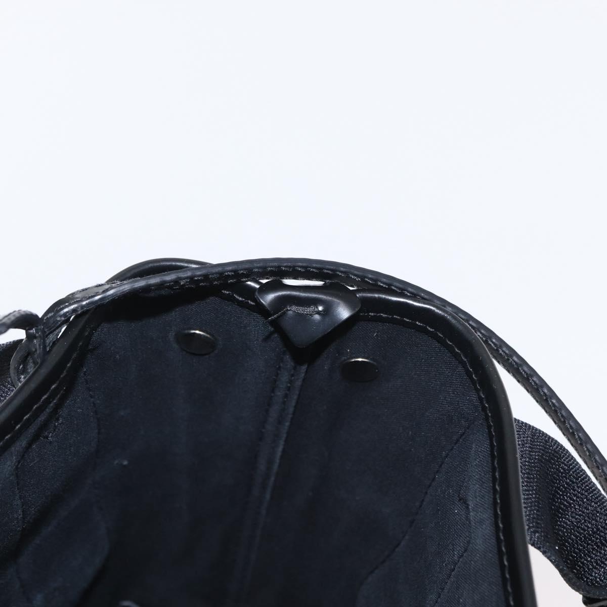BALENCIAGA Cabas XS Hand Bag Canvas 2way Black Silver 390346 Auth ka1048