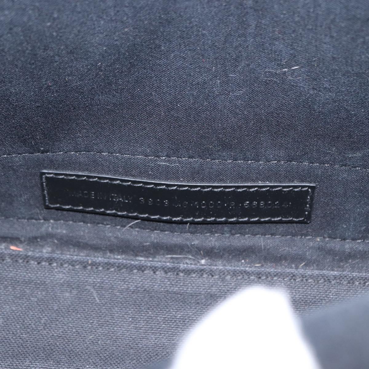 BALENCIAGA Cabas XS Hand Bag Canvas 2way Black Silver 390346 Auth ka1048