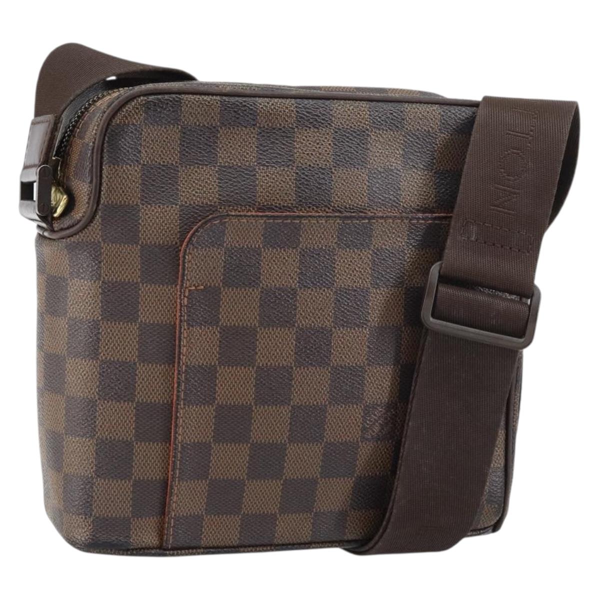 LOUIS VUITTON Damier Ebene Olaf PM Shoulder Bag N41442 LV Auth ka1050