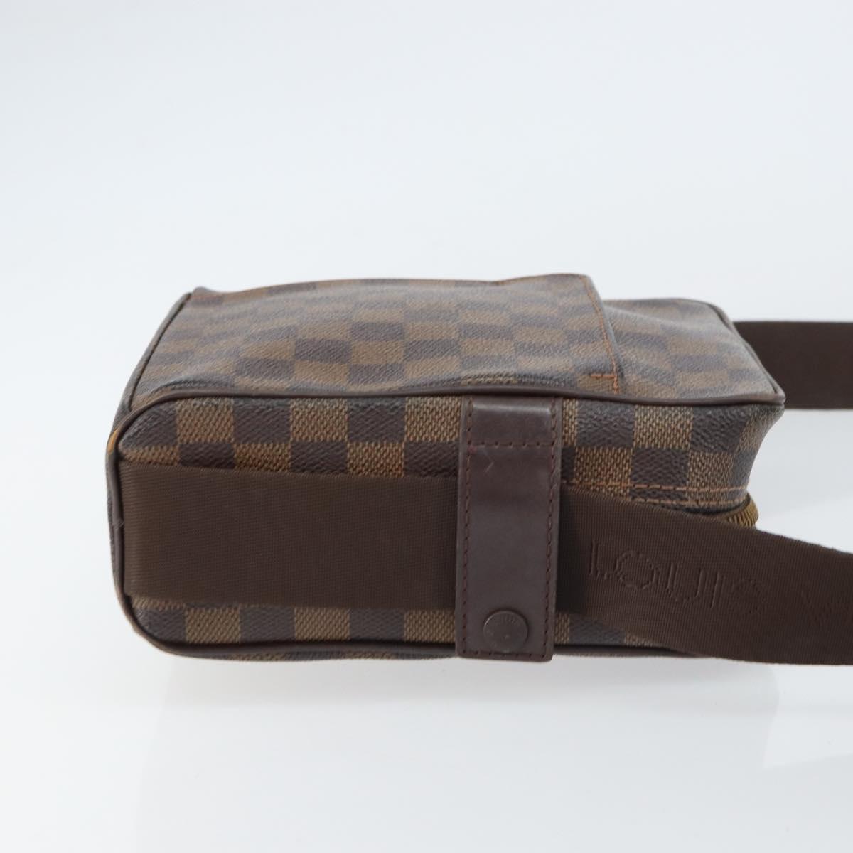 LOUIS VUITTON Damier Ebene Olaf PM Shoulder Bag N41442 LV Auth ka1050