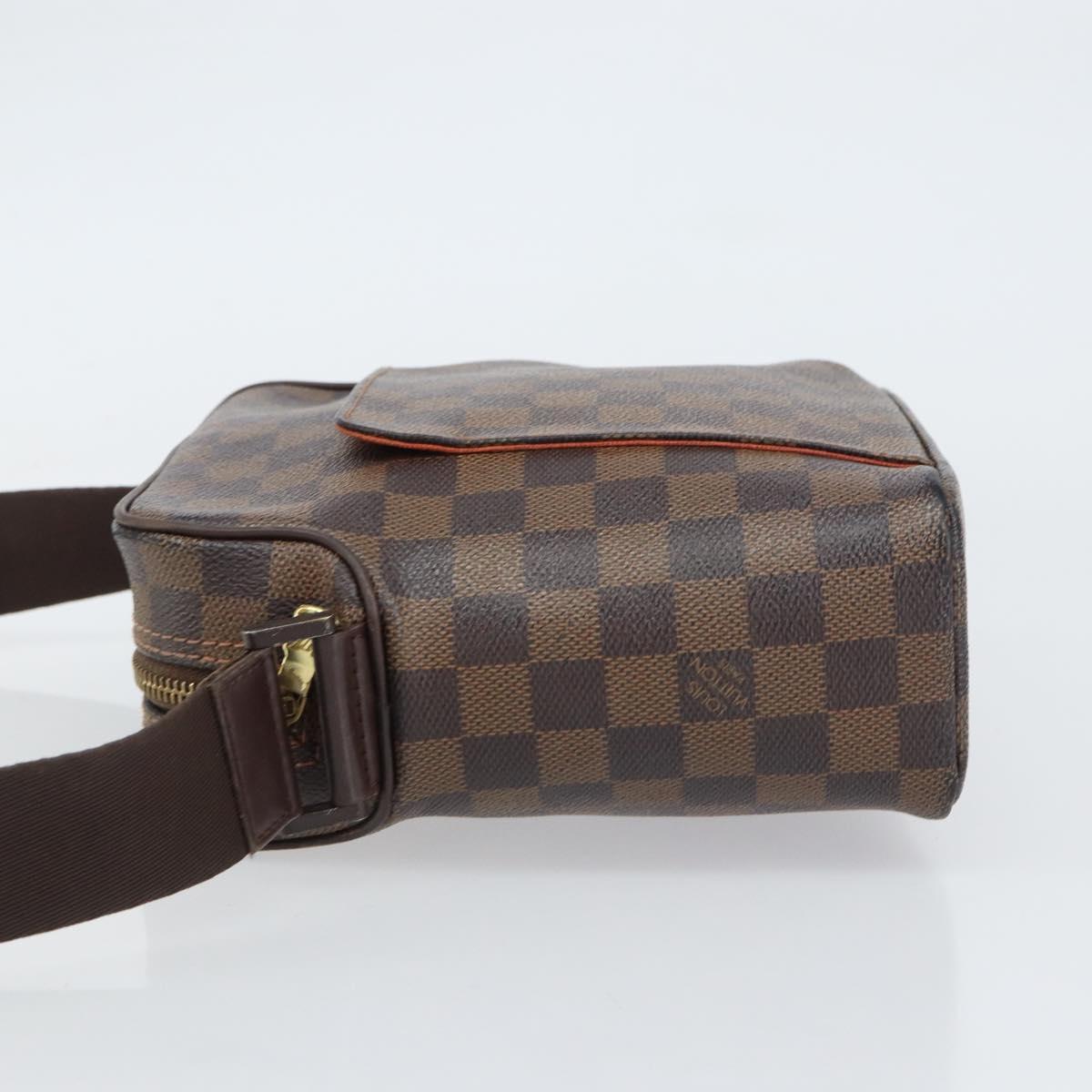 LOUIS VUITTON Damier Ebene Olaf PM Shoulder Bag N41442 LV Auth ka1050