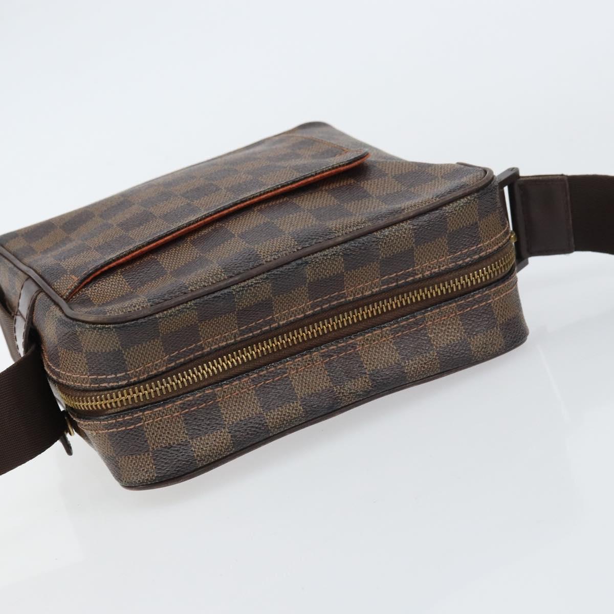 LOUIS VUITTON Damier Ebene Olaf PM Shoulder Bag N41442 LV Auth ka1050