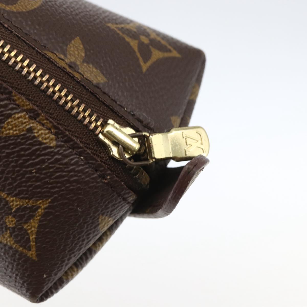 LOUIS VUITTON Monogram Trousse Demi Ronde Cosmetic Pouch M47520 LV Auth ka1052