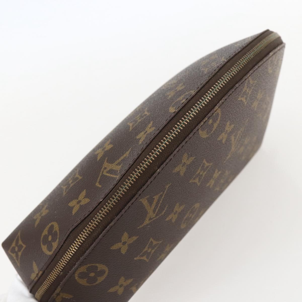 LOUIS VUITTON Monogram Trousse Demi Ronde Cosmetic Pouch M47520 LV Auth ka1052