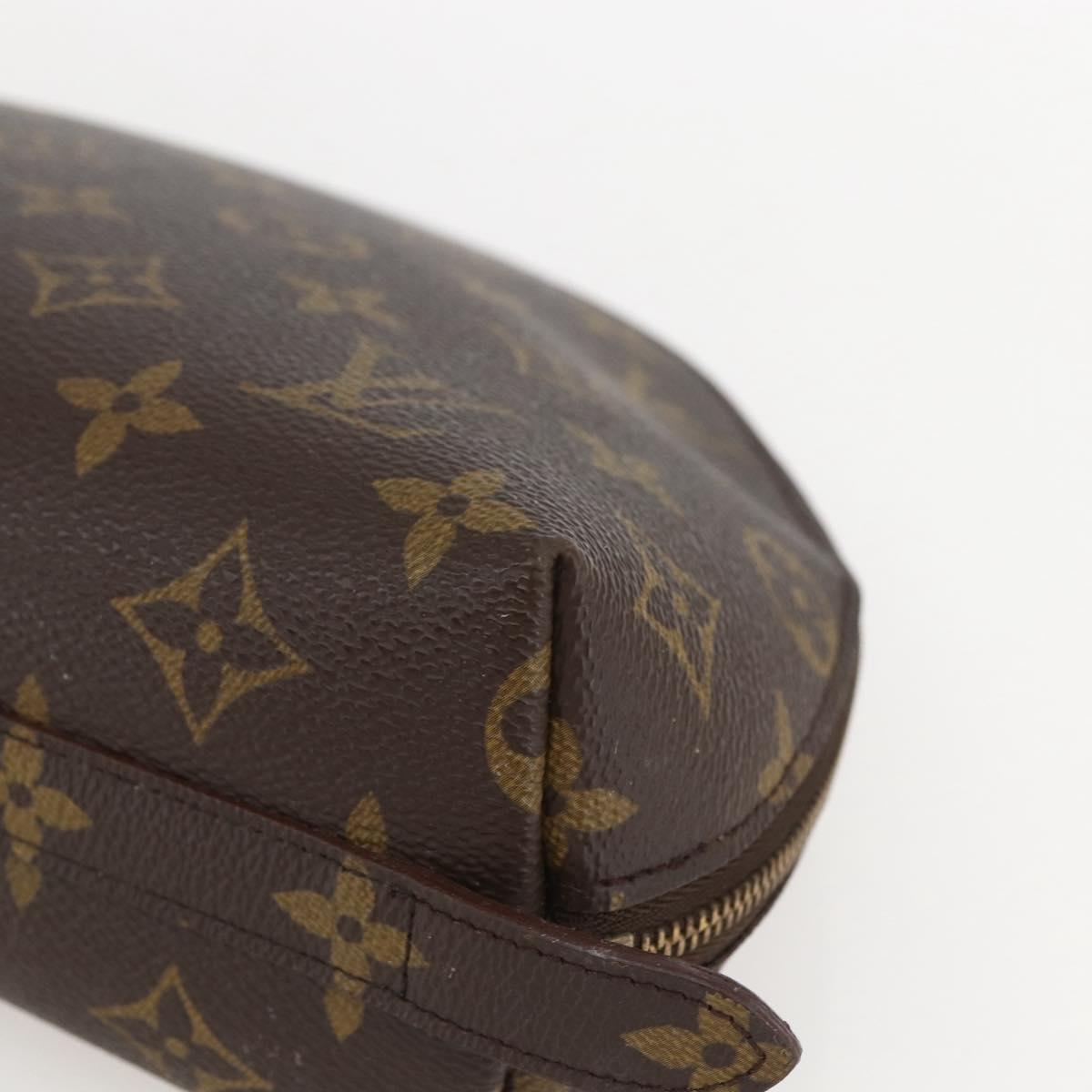 LOUIS VUITTON Monogram Trousse Demi Ronde Cosmetic Pouch M47520 LV Auth ka1052