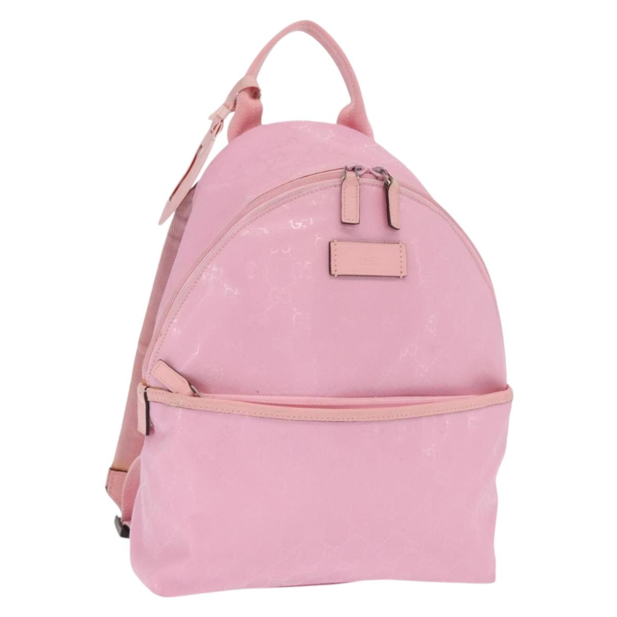 GUCCI GG Implementation Backpack PVC Silver Pink 271327 Auth ka1055