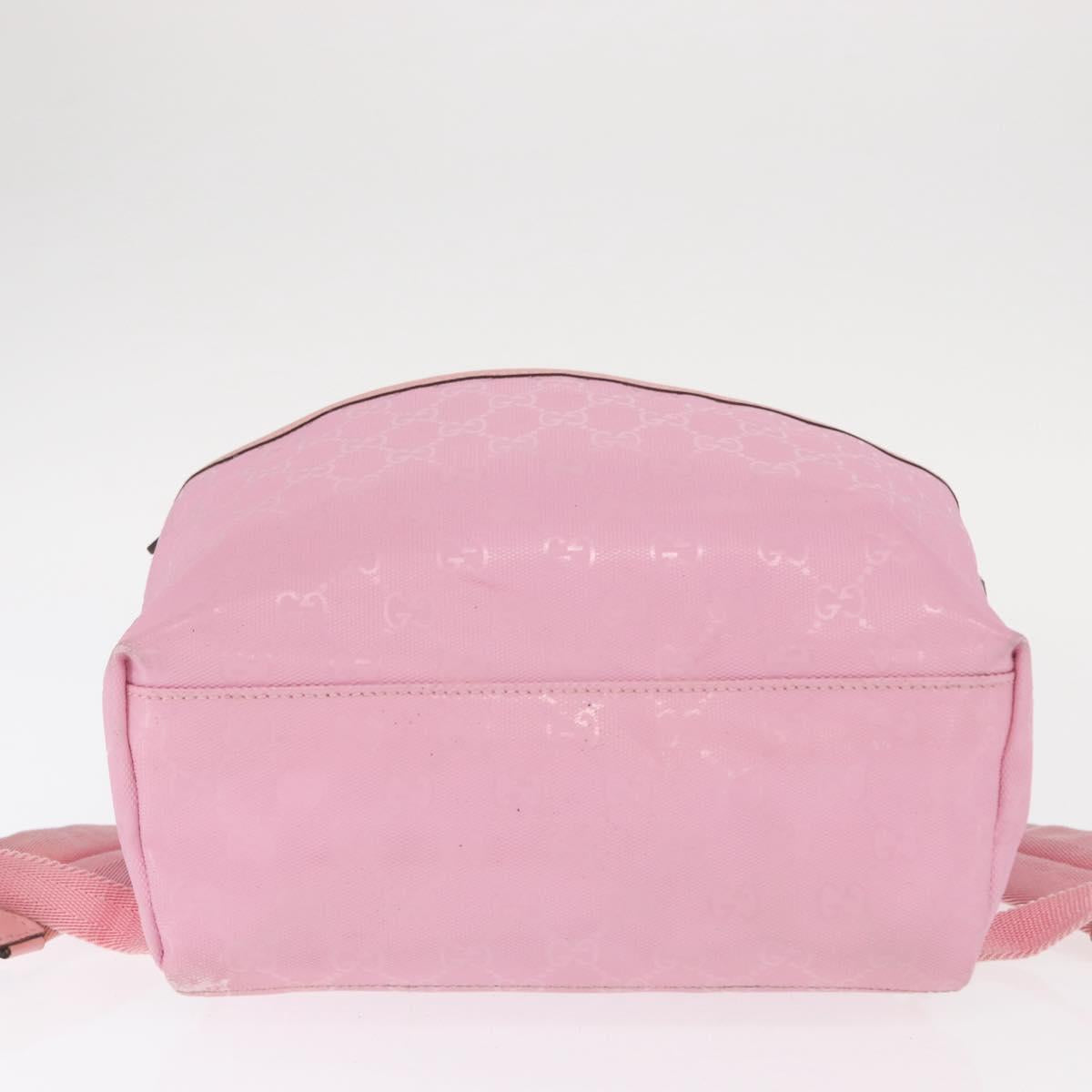 GUCCI GG Implementation Backpack PVC Silver Pink 271327 Auth ka1055