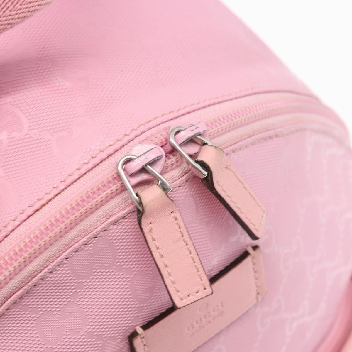 GUCCI GG Implementation Backpack PVC Silver Pink 271327 Auth ka1055