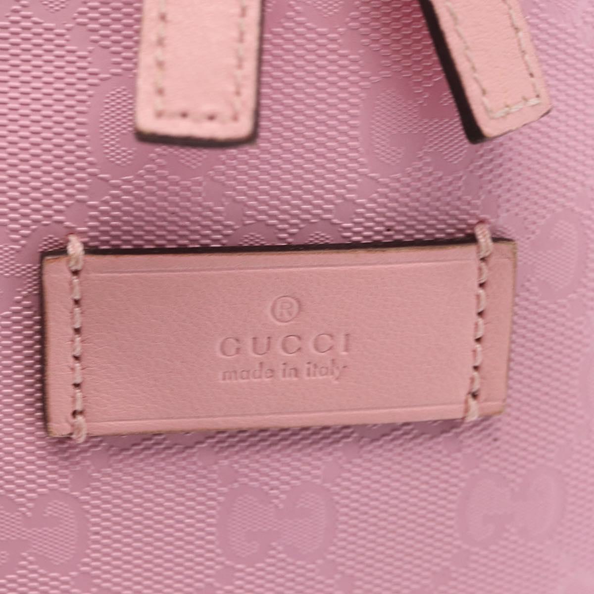 GUCCI GG Implementation Backpack PVC Silver Pink 271327 Auth ka1055