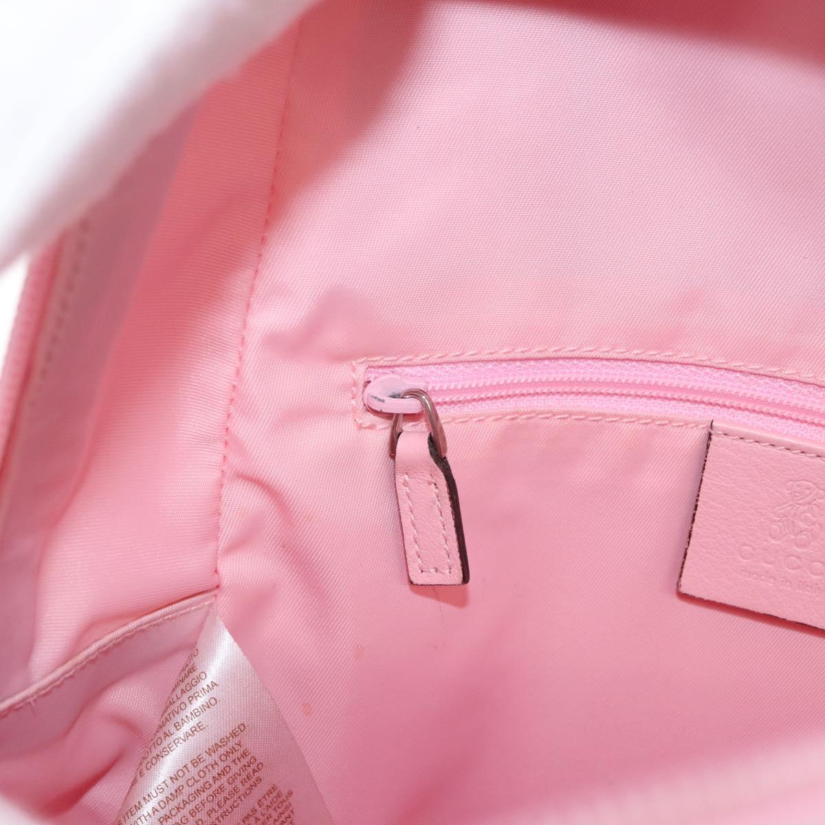 GUCCI GG Implementation Backpack PVC Silver Pink 271327 Auth ka1055