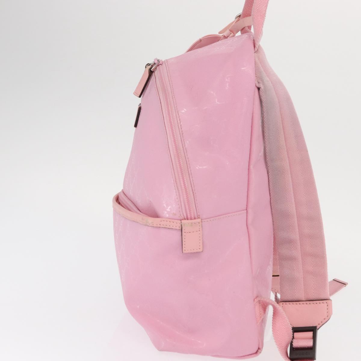 GUCCI GG Implementation Backpack PVC Silver Pink 271327 Auth ka1055