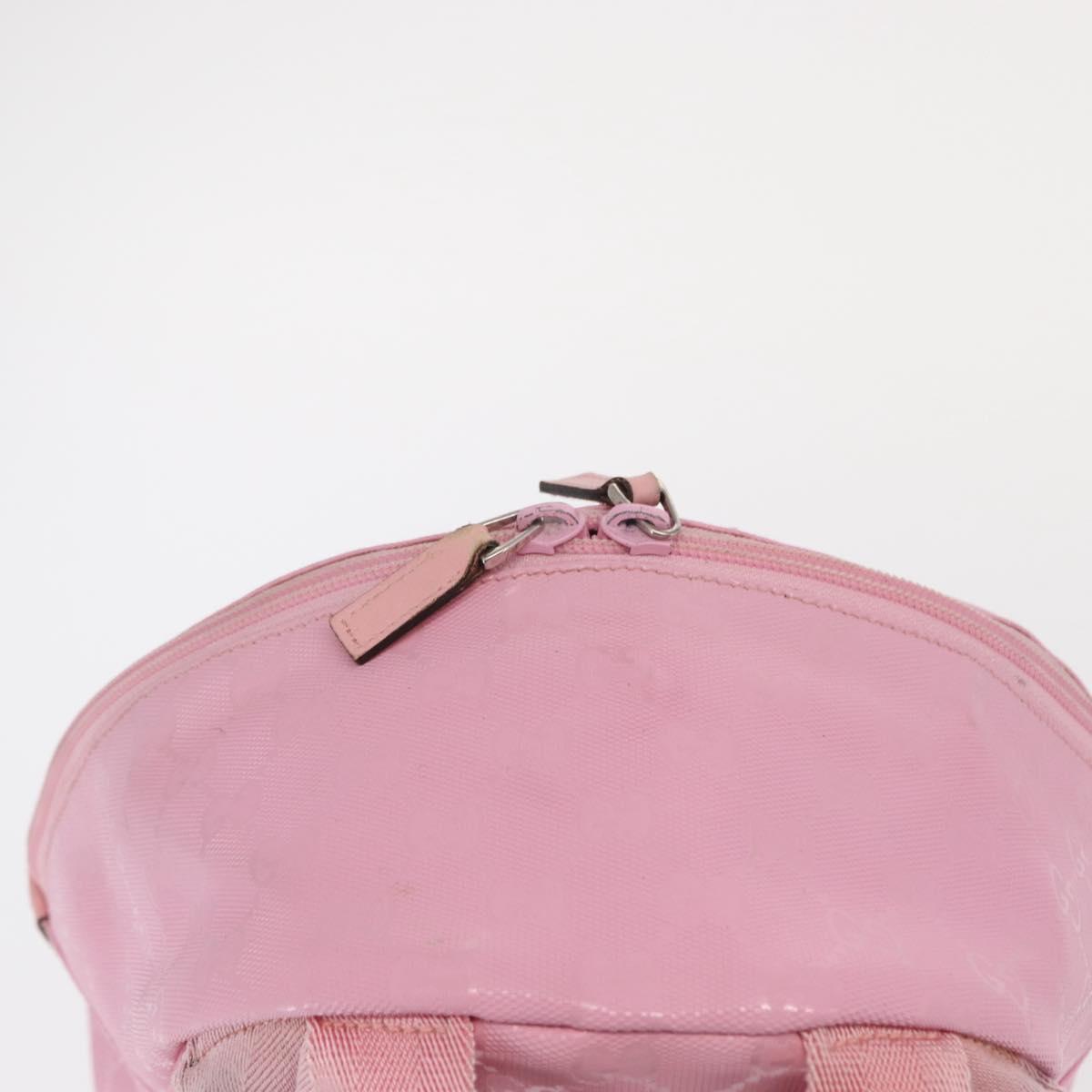 GUCCI GG Implementation Backpack PVC Silver Pink 271327 Auth ka1055