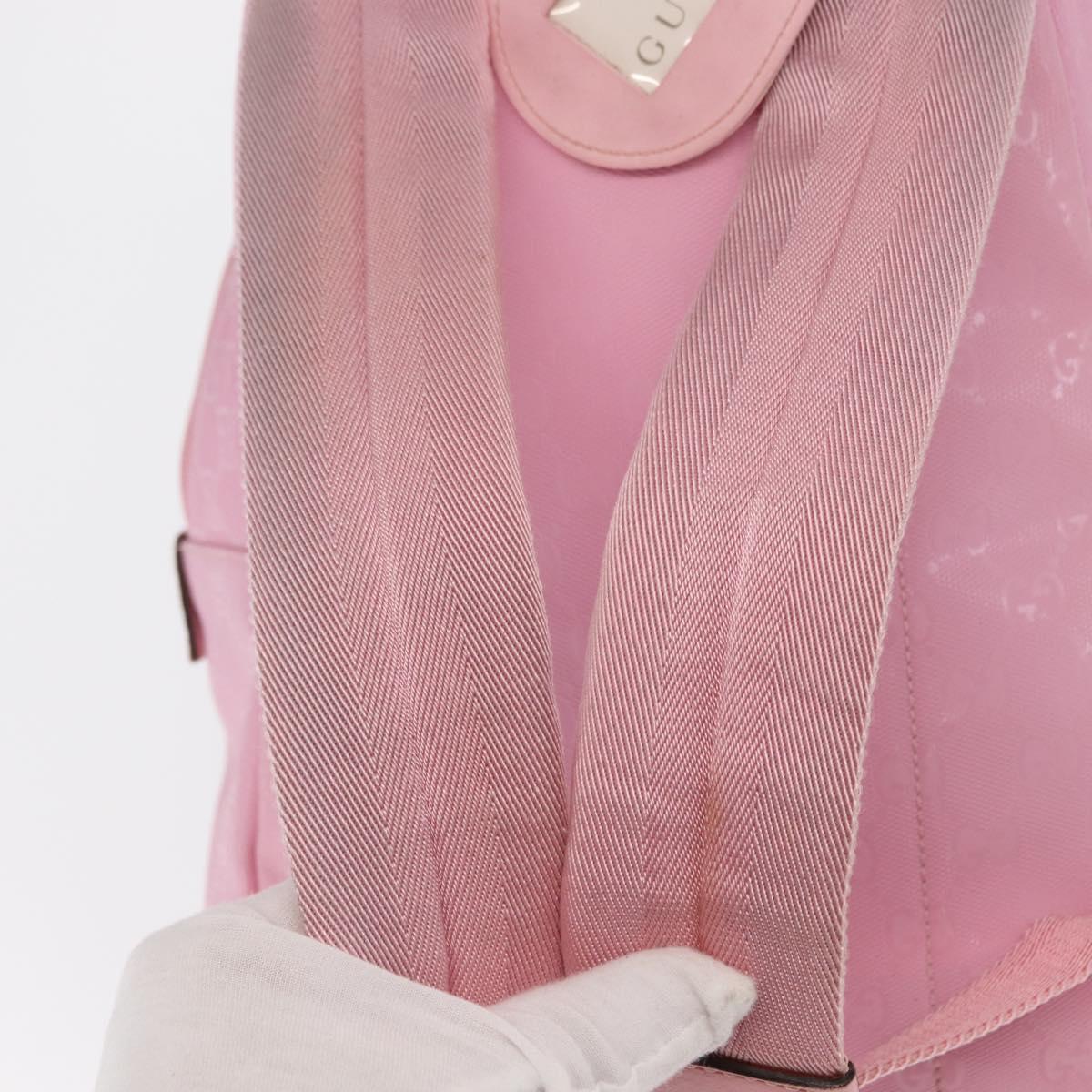GUCCI GG Implementation Backpack PVC Silver Pink 271327 Auth ka1055