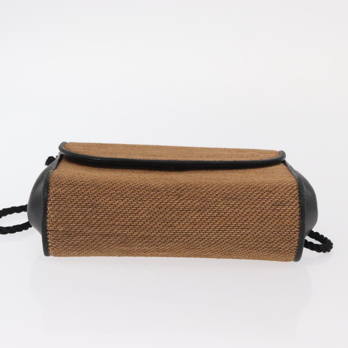 GUCCI Shoulder Bag Canvas Gold Brown Auth ka1072