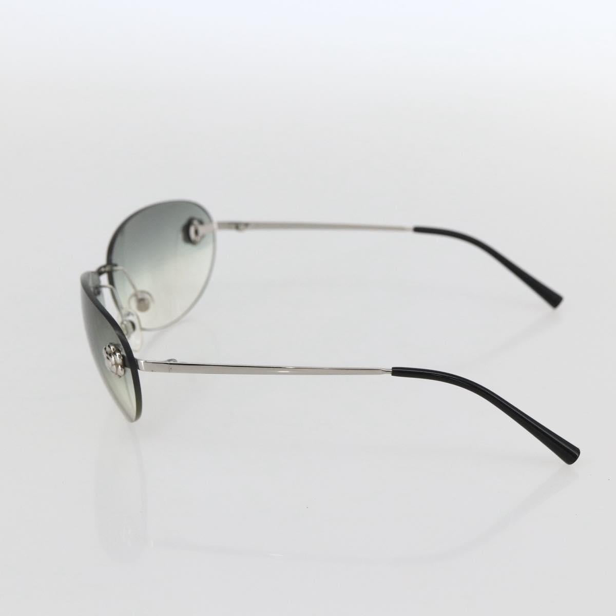 CHANEL Sunglasses metal Black CC Auth ka1080